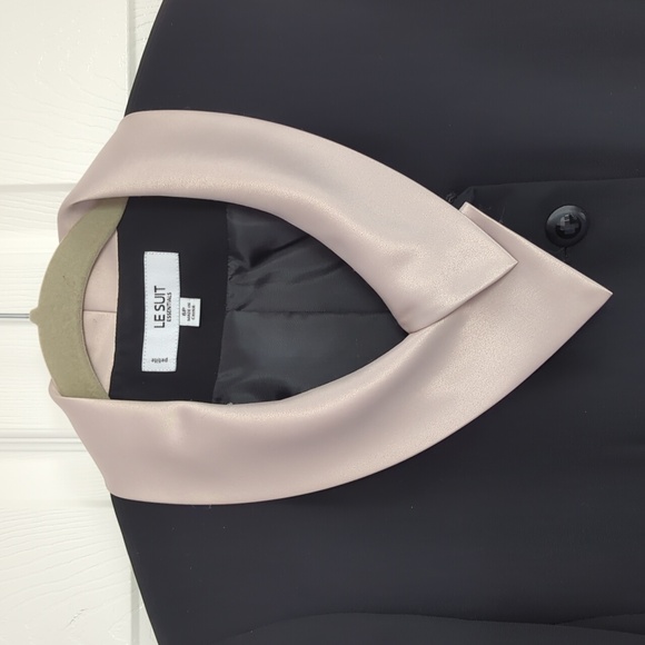 Le Suit Essentials Women Petite Black Jacket 3 Buttons Size 6P - Picture 4 of 10